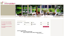 Webdesign der Startseite für frb Immobilien Koblenz
